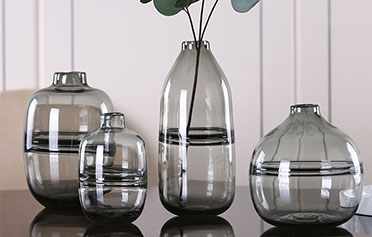 北歐花瓶玻璃透明擺件客廳干花插花餐桌軟裝