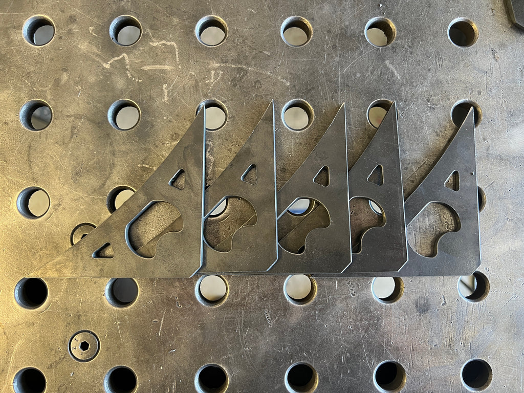 Weld On 4x4in 90 Degree Gusset with bottle opener cut- 5 pack