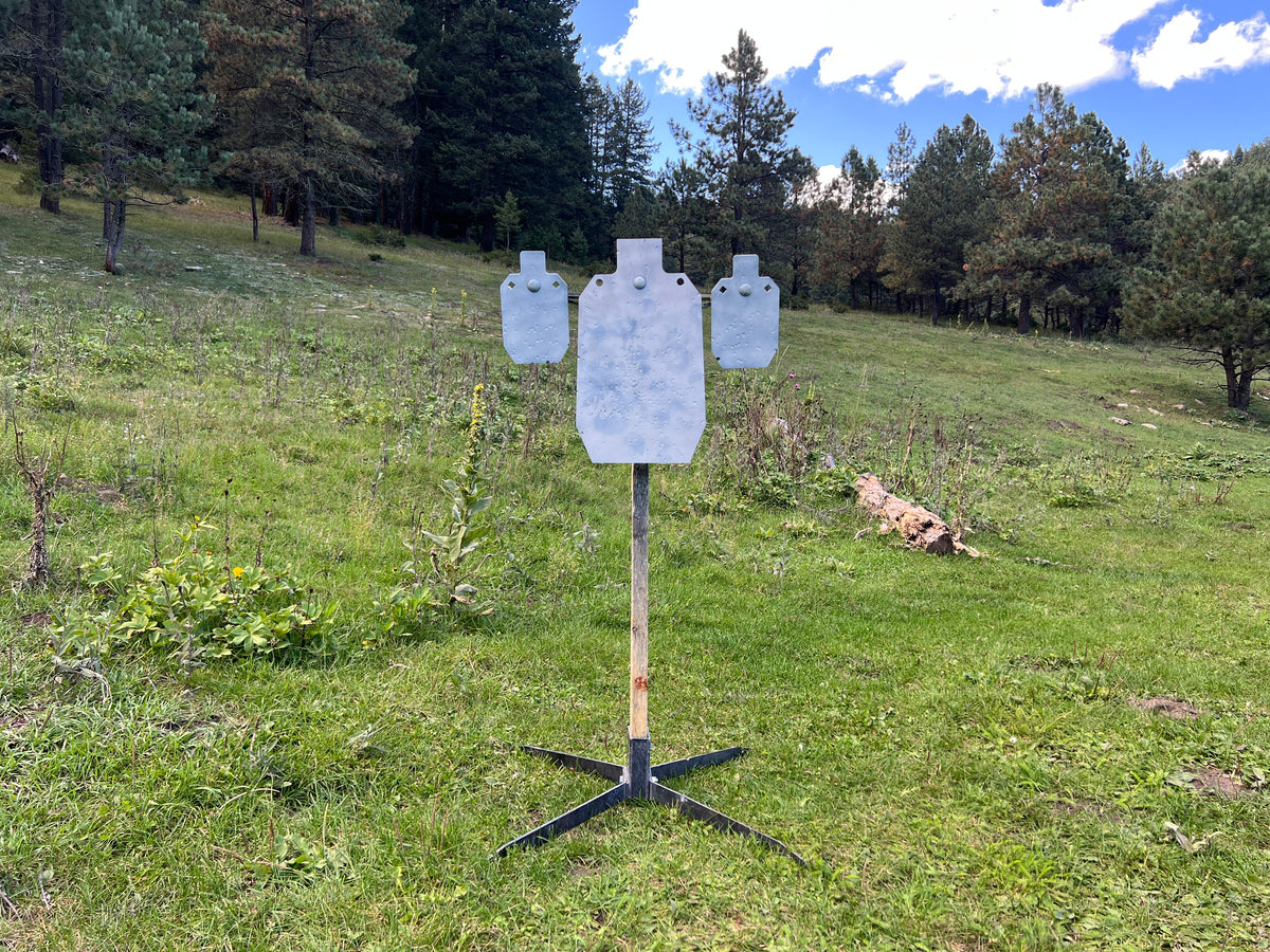 Three-Way Range Stand Package – 12×20 & Two 6×10 AR500 Steel Targets