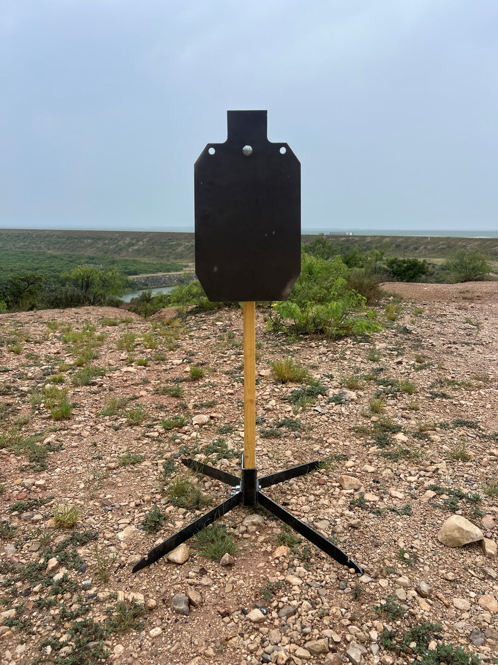 Range Stand and AR500 12x20 Silhouette Target