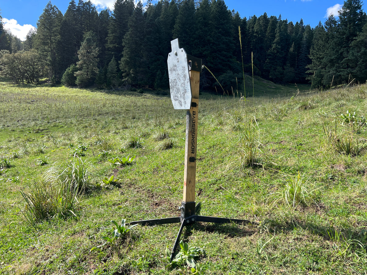 Range Stand – AR500 12×20 Silhouette Steel Target Package (3/8″ Thick) with 2×4 Base System