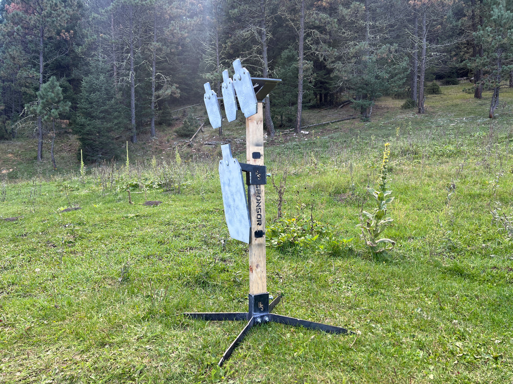 Range Stand – Four-Target AR500 Package with Quick-Release & Three-Way Hanger