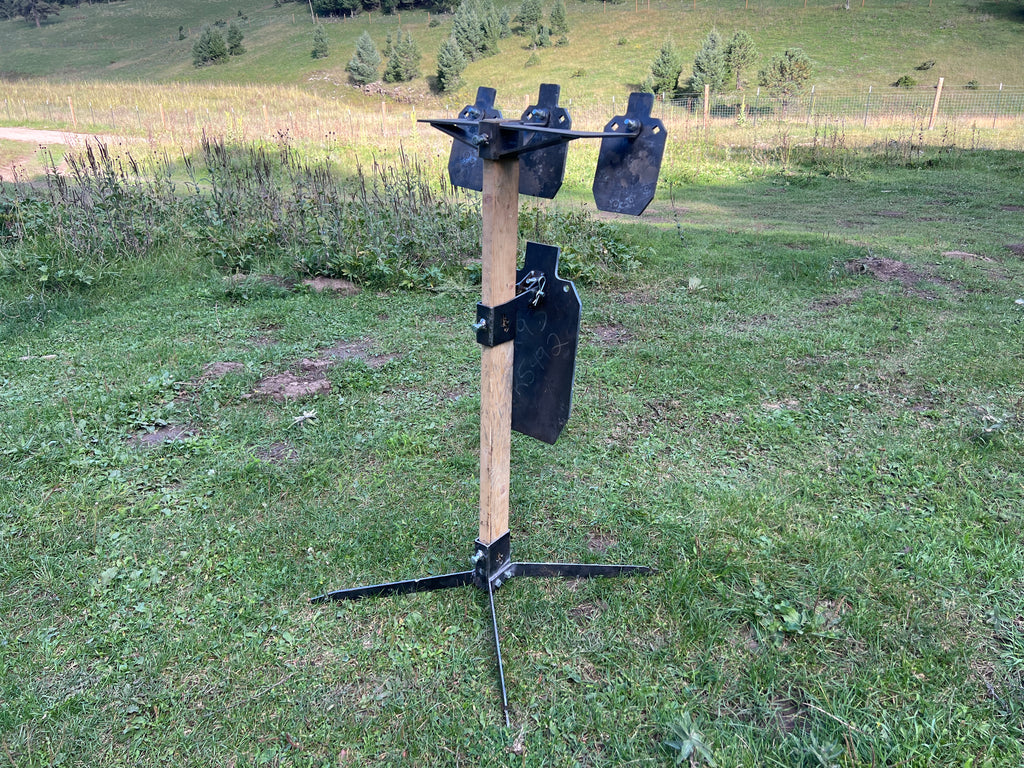 Range Stand – Four-Target AR500 Package with Quick-Release & Three-Way Hanger