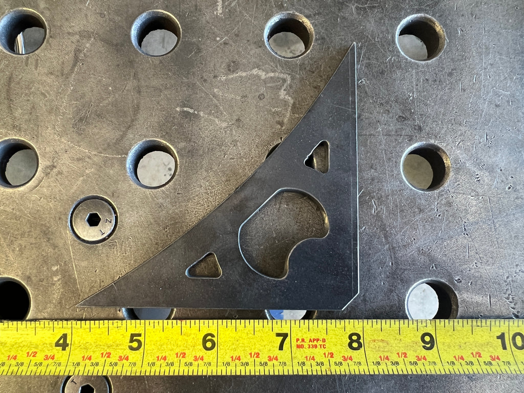 Weld On 4x4in 90 Degree Gusset with bottle opener cut- 5 pack