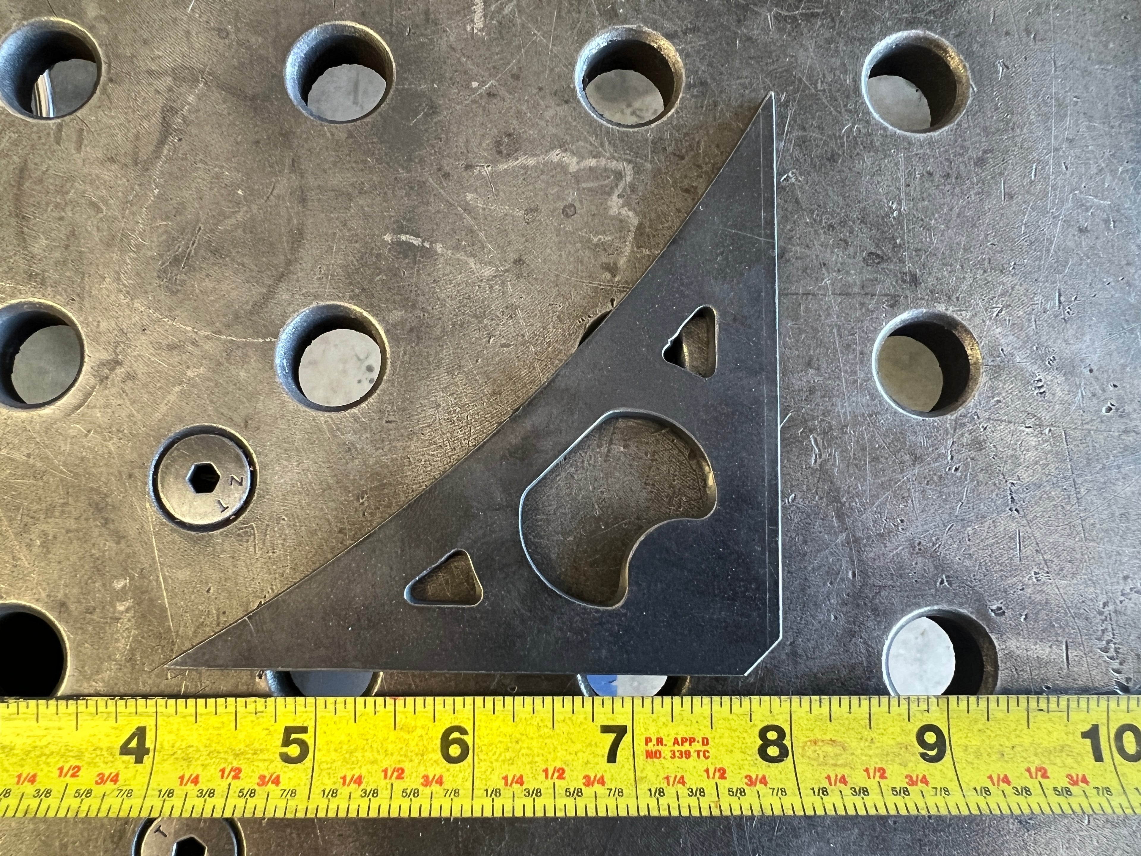 Weld On 4x4in 90 Degree Gusset with bottle opener cut- 5 pack