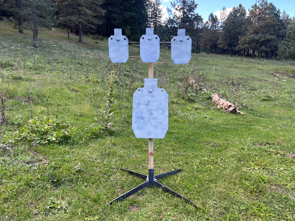 Range Stand – Four-Target AR500 Package with Quick-Release & Three-Way Hanger